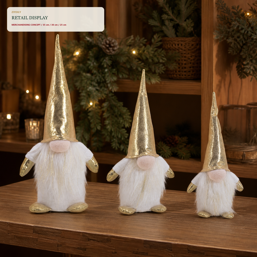 J24303A3 Christmas gnome retail display application