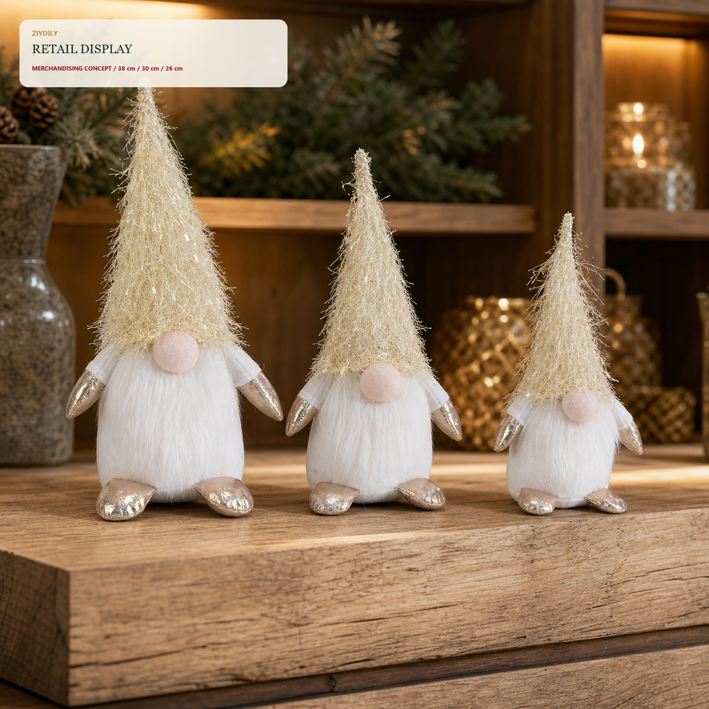 J24303A4 Christmas gnome retail display application