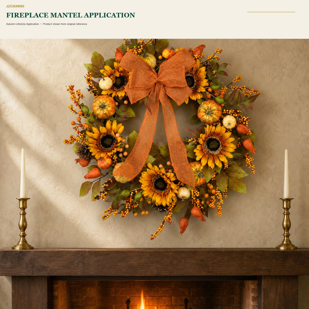 J25384W60 image 7 - Autumn Harvest Wreath