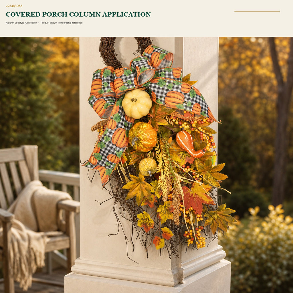 J25388D55 image 7 - Autumn Harvest Door Swag