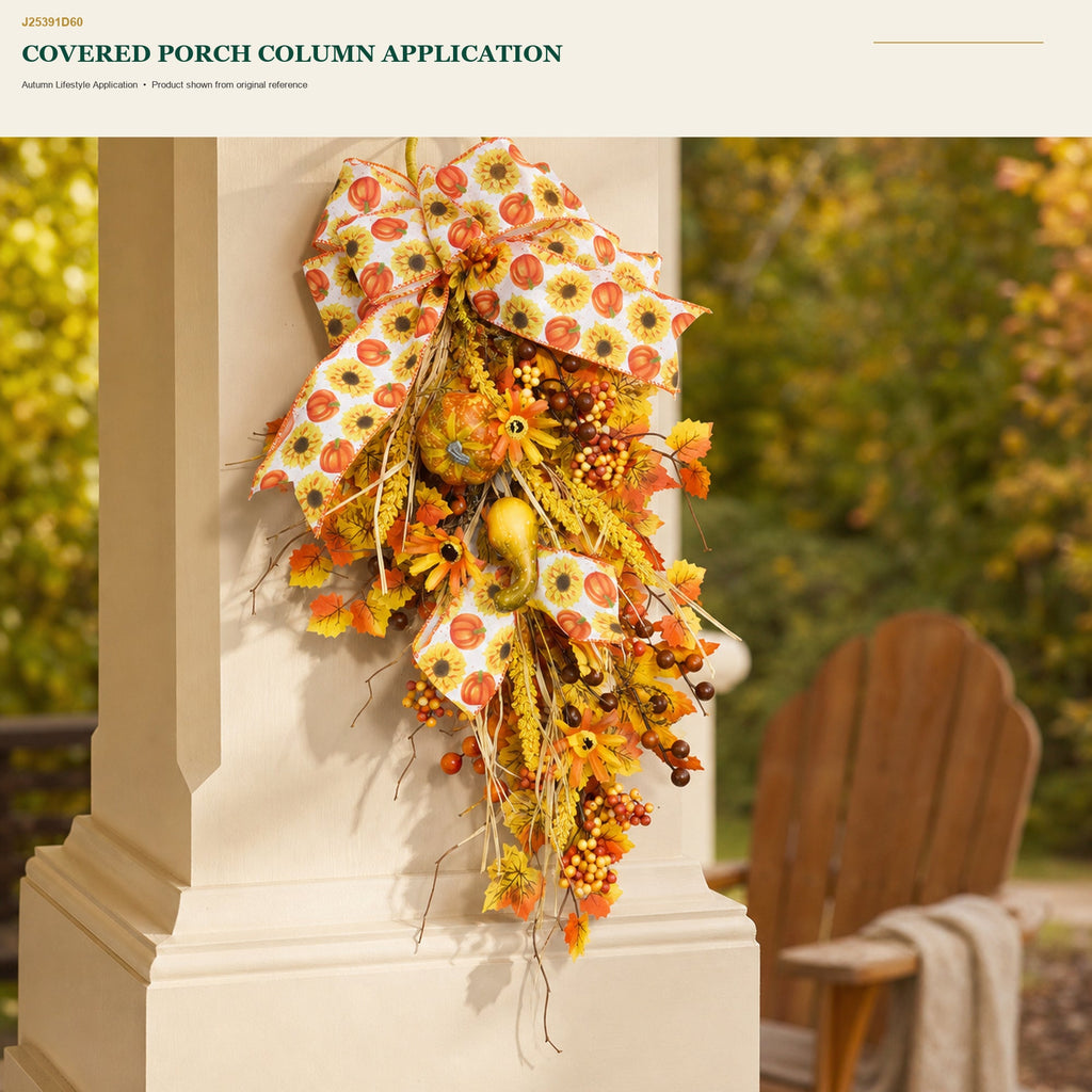 J25391D60 image 7 - Autumn Harvest Door Swag