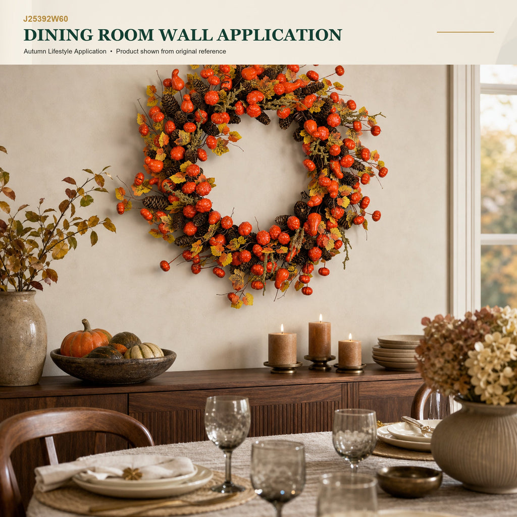 J25392W60 image 7 - Autumn Harvest Wreath