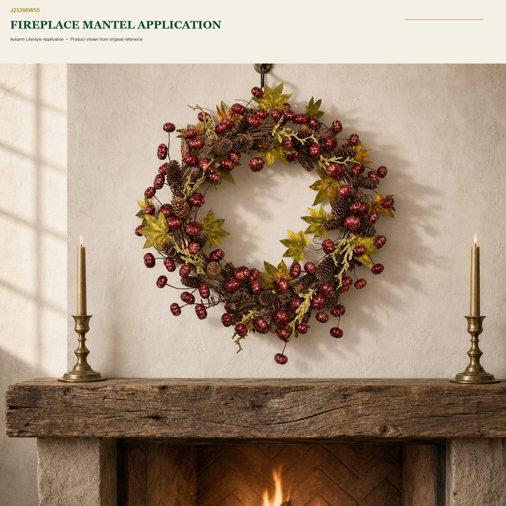 J25398W55 image 7 - Autumn Harvest Wreath