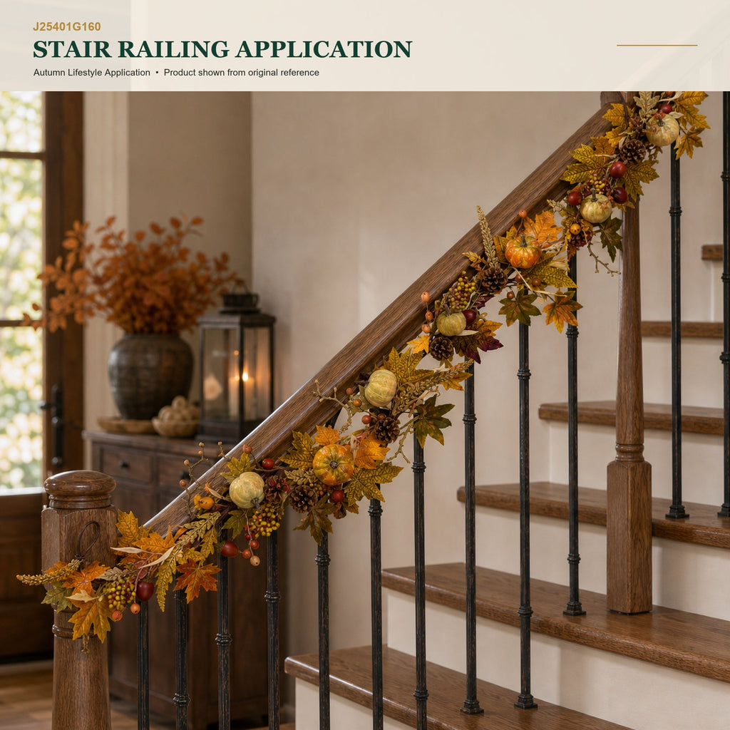 J25401G160 image 7 - Autumn Harvest Garland