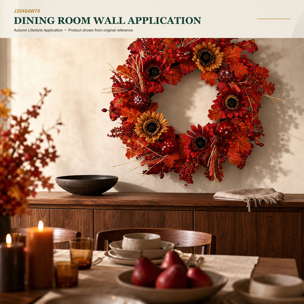 J25404W70 image 7 - Autumn Harvest Wreath