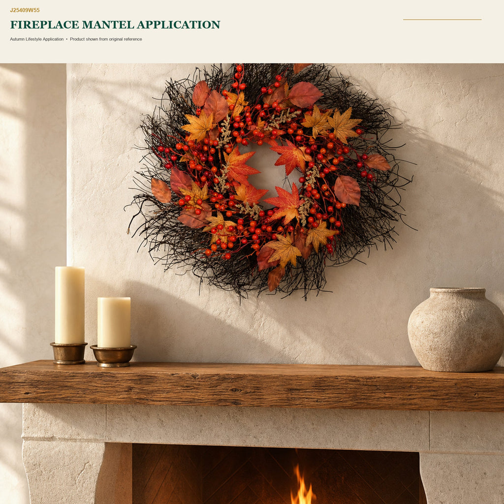 J25409W55 image 7 - Autumn Harvest Wreath