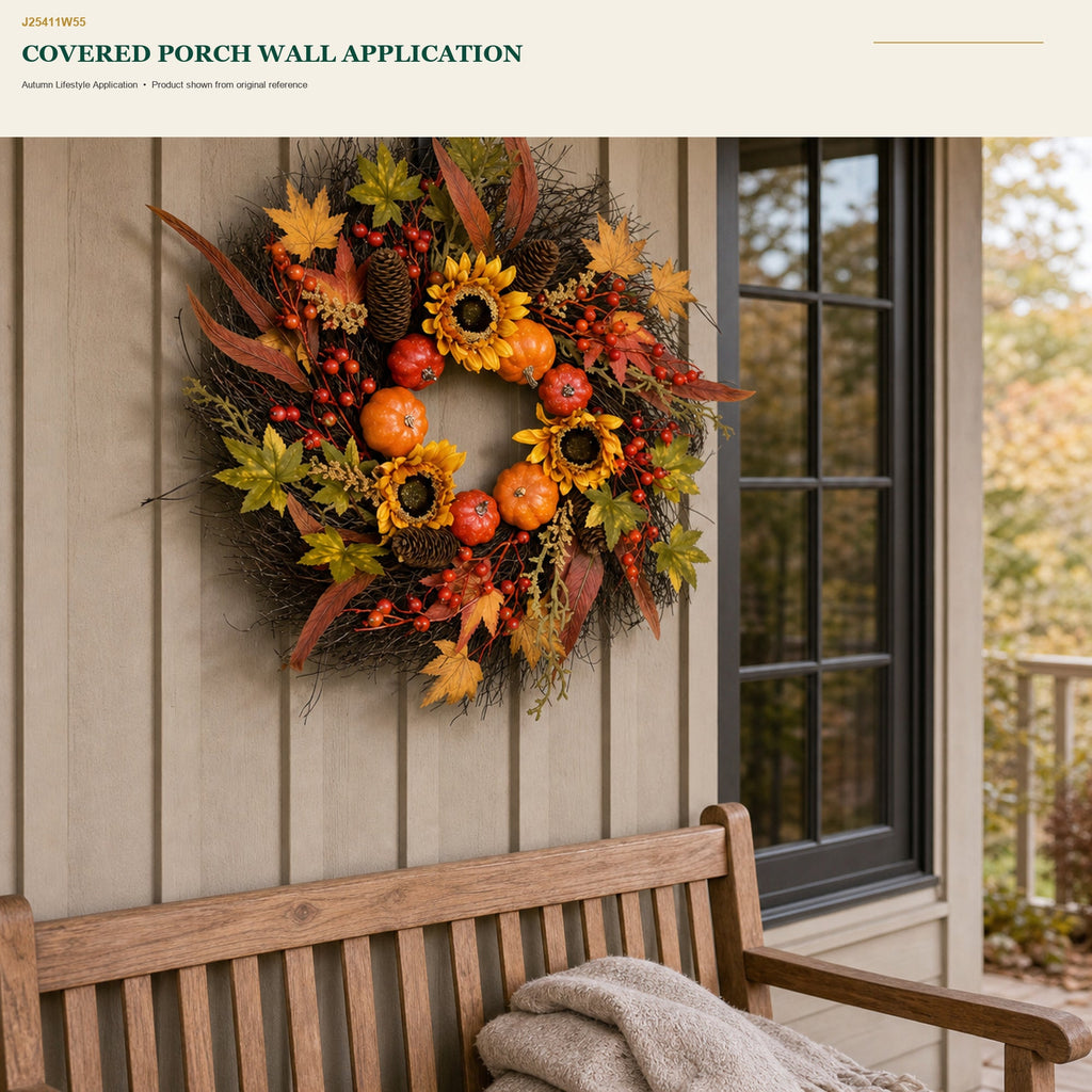 J25411W55 image 7 - Autumn Harvest Wreath