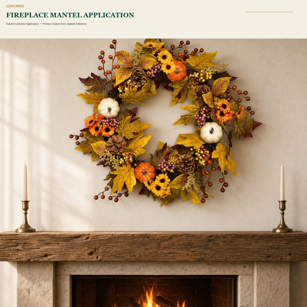 J25412W55 image 7 - Autumn Harvest Wreath