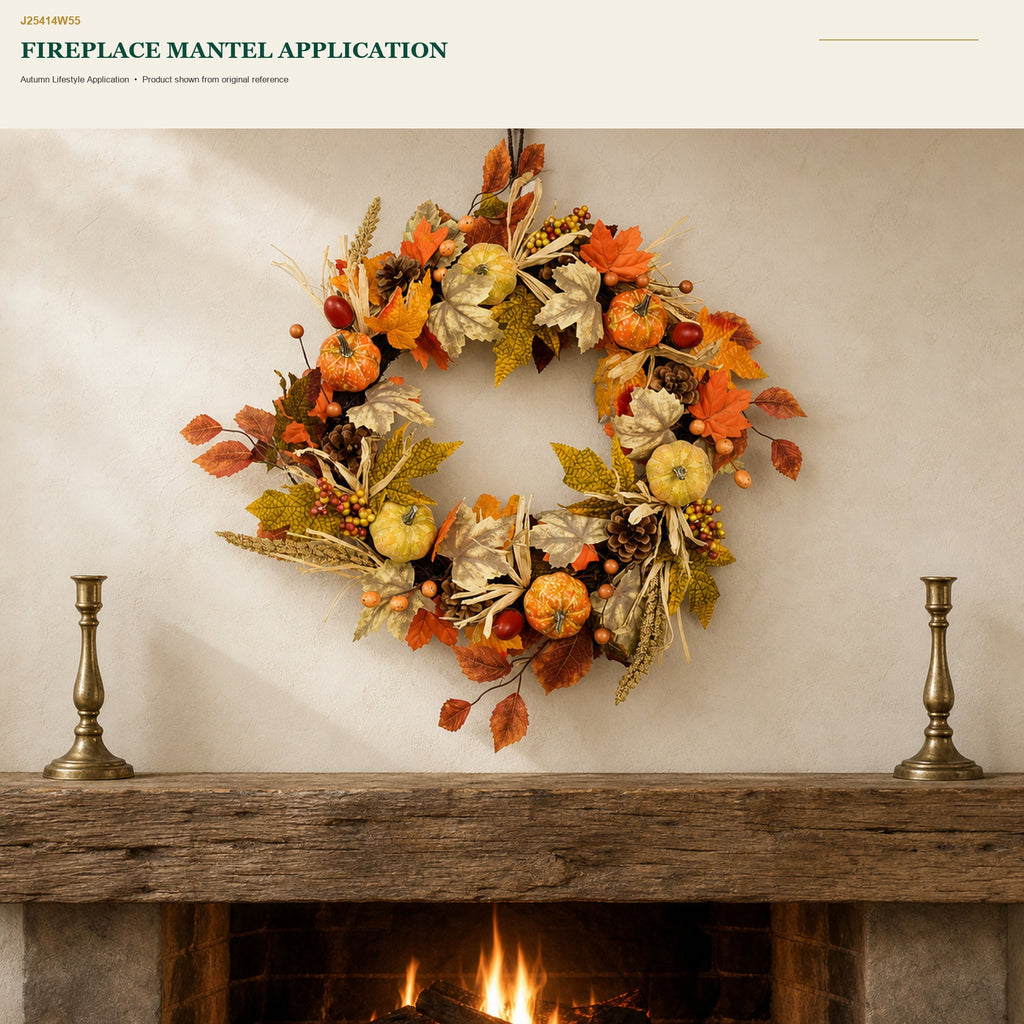 J25414W55 image 7 - Autumn Harvest Wreath