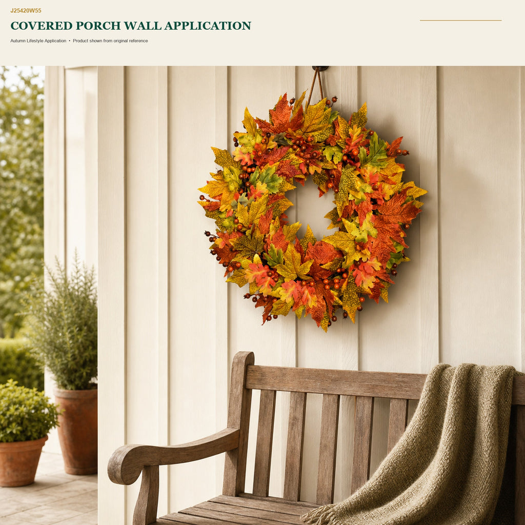 J25420W55 image 7 - Autumn Harvest Wreath