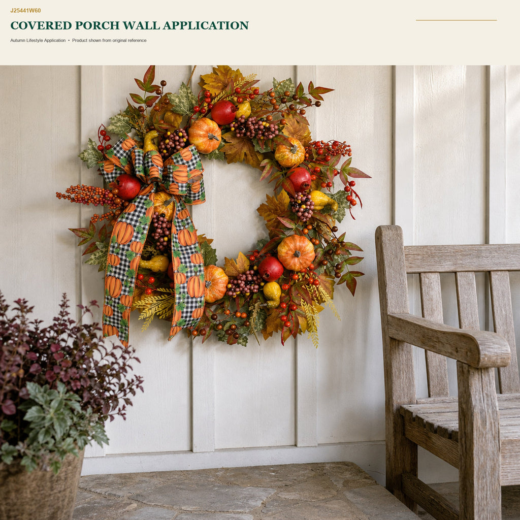 J25441W60 image 7 - Autumn Harvest Wreath