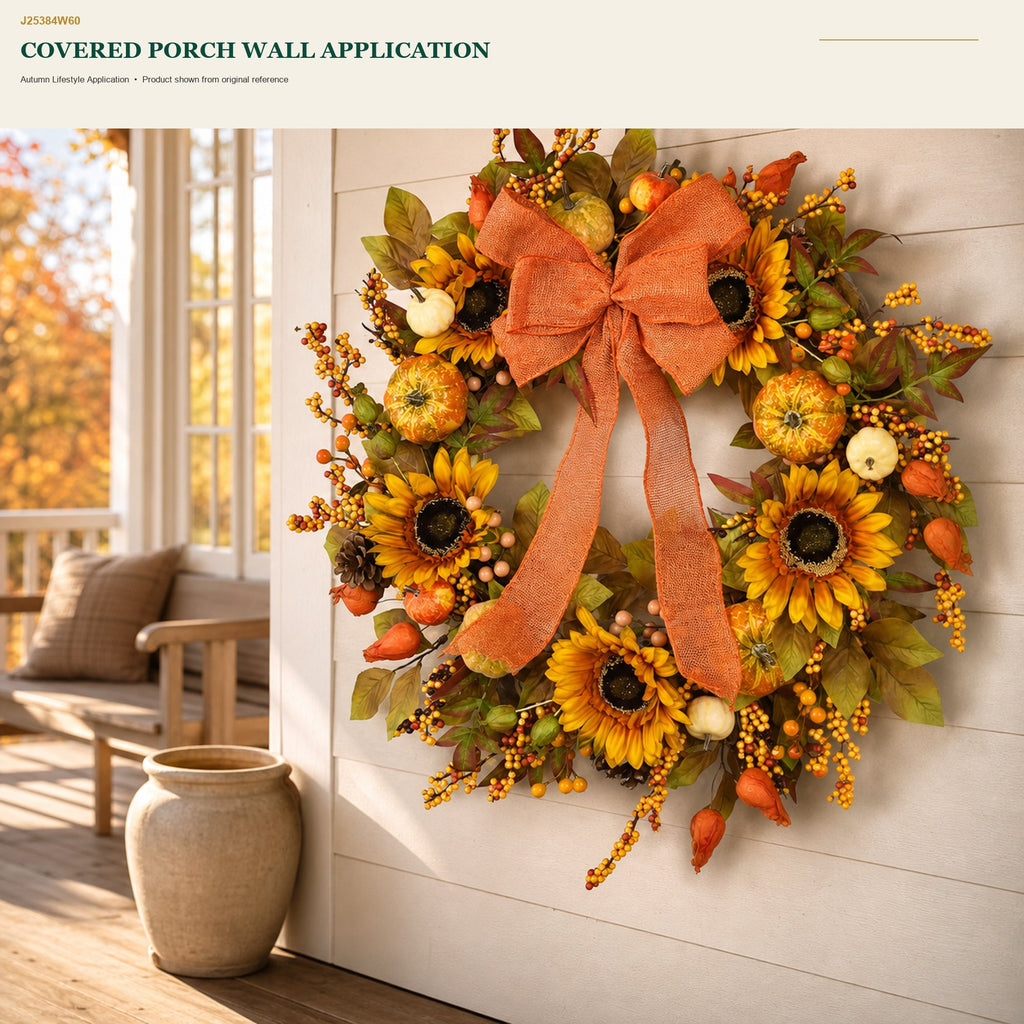 J25384W60 image 8 - Autumn Harvest Wreath
