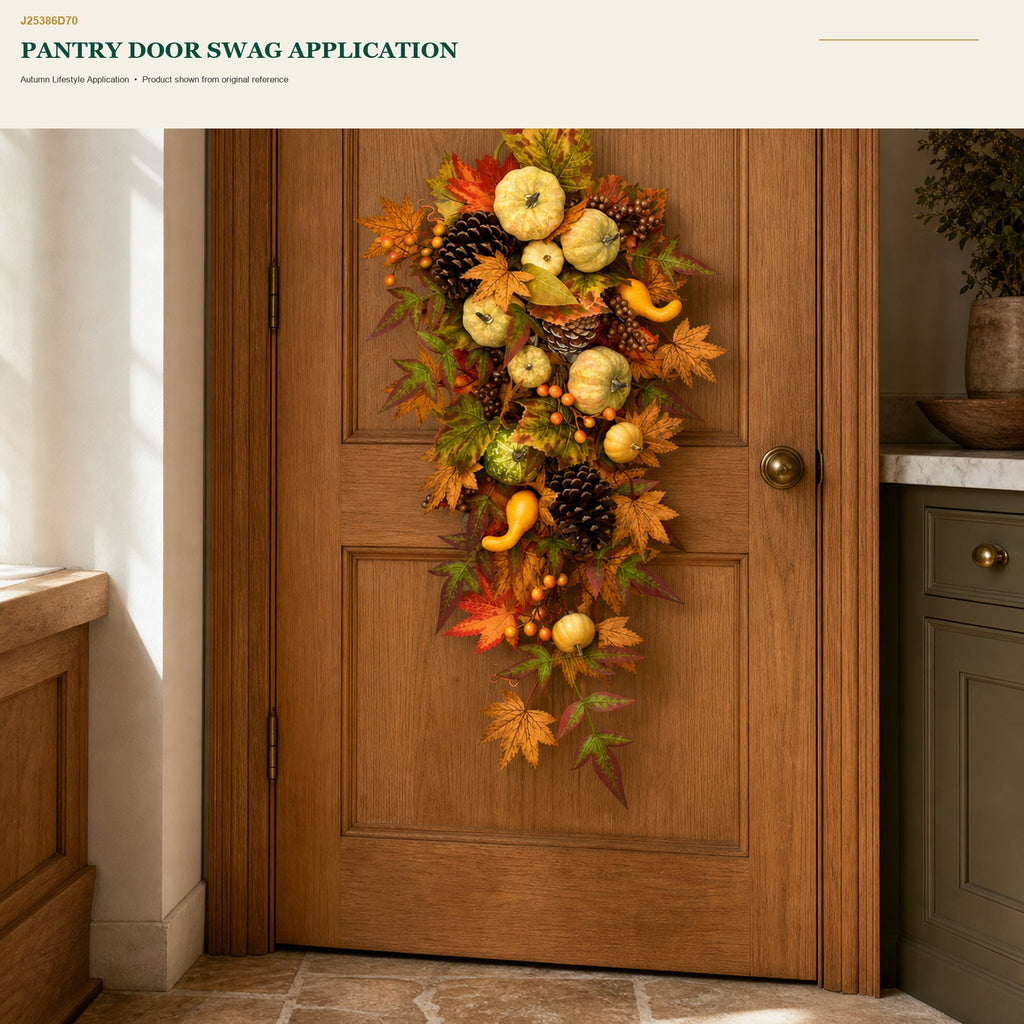 J25386D70 image 8 - Autumn Harvest Door Swag