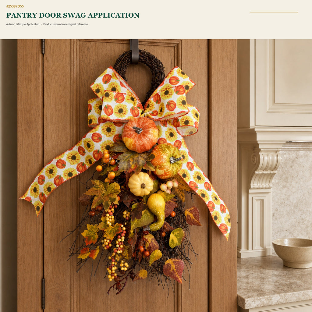 J25387D55 image 8 - Autumn Harvest Door Swag