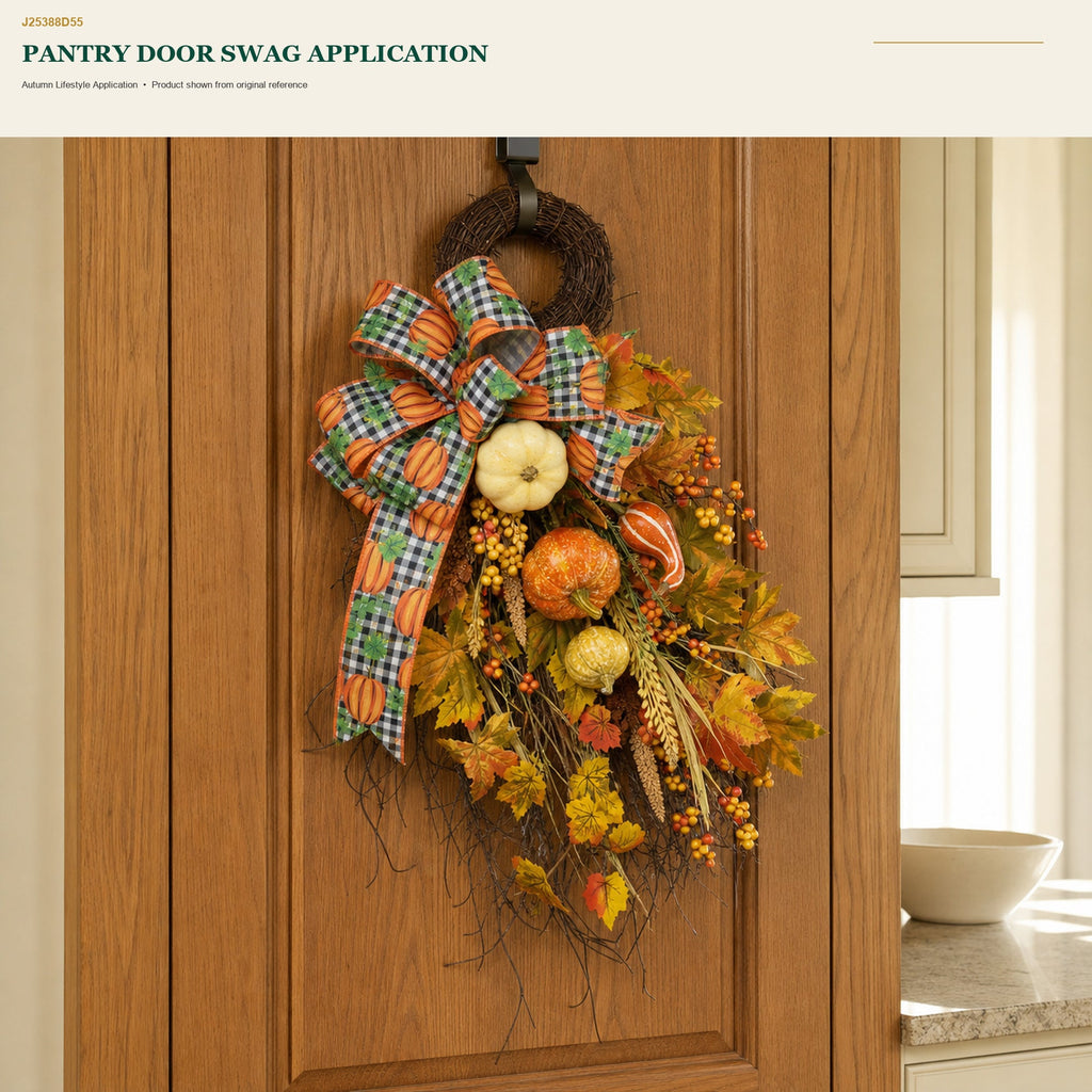 J25388D55 image 8 - Autumn Harvest Door Swag