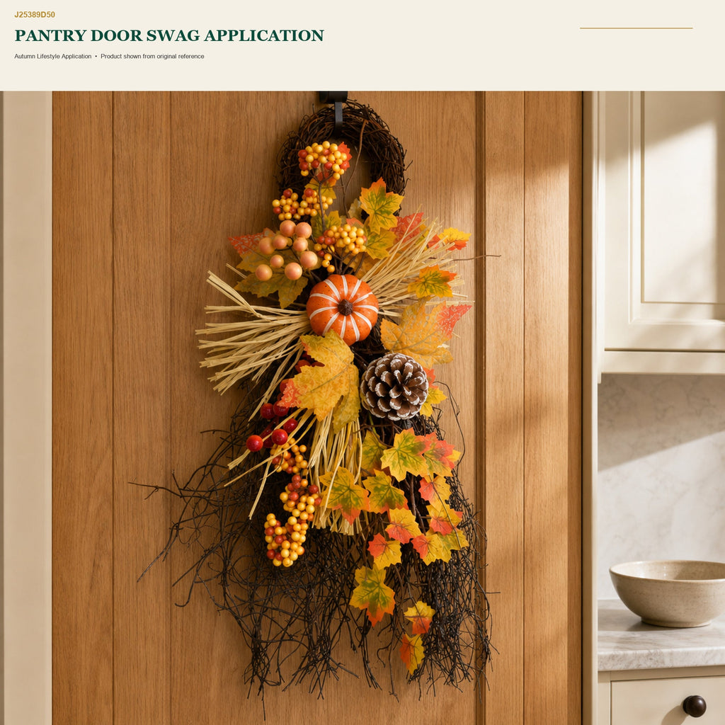 J25389D50 image 8 - Autumn Harvest Door Swag