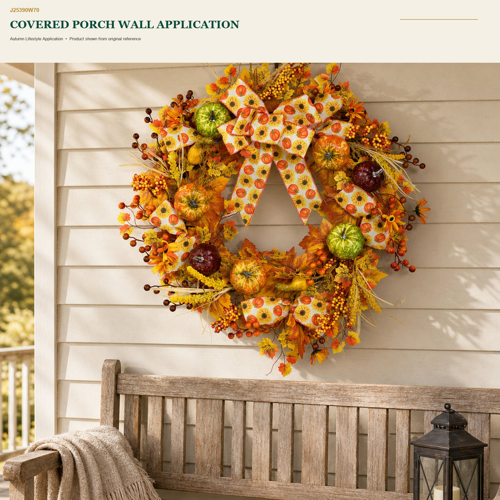 J25390W70 image 8 - Autumn Harvest Wreath
