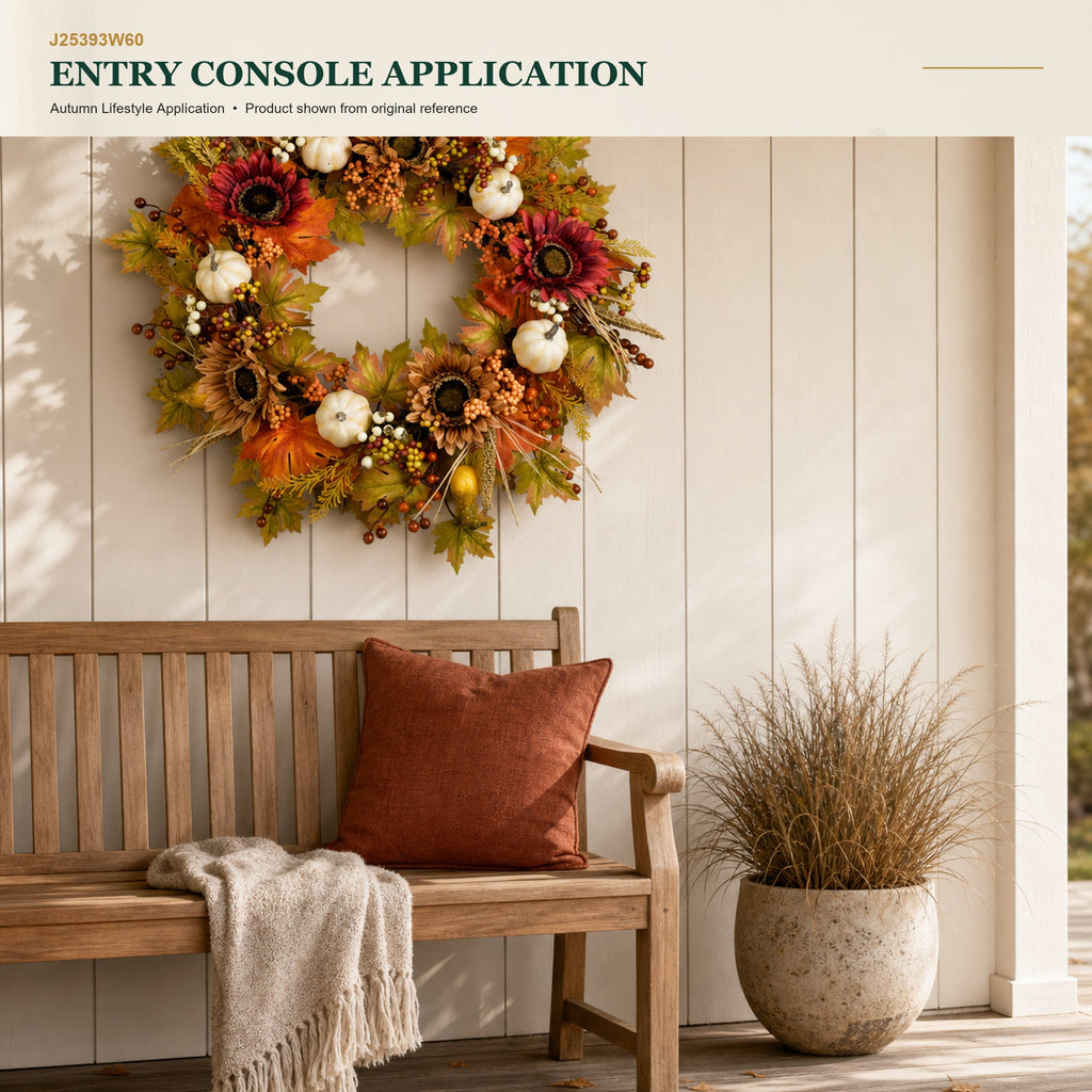 J25393W60 image 8 - Autumn Harvest Wreath