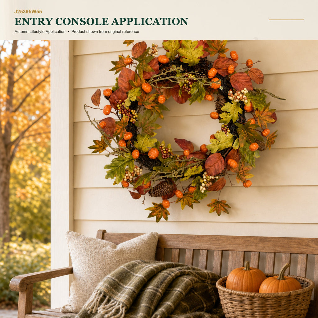 J25395W55 image 8 - Autumn Harvest Wreath