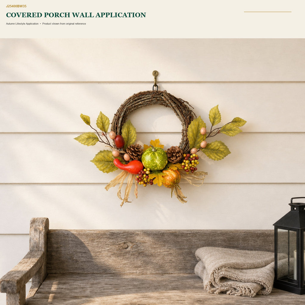 J25400BW35 image 8 - Autumn Harvest Wreath