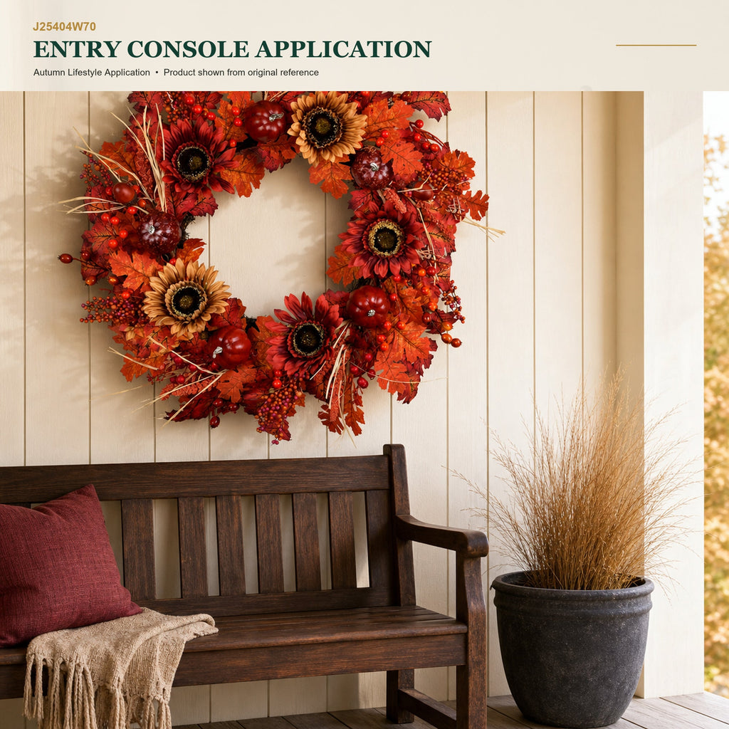 J25404W70 image 8 - Autumn Harvest Wreath