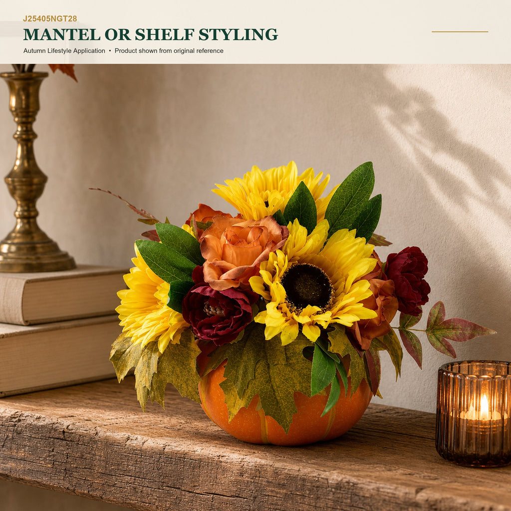 J25405NGT28 image 8 - Autumn Tabletop Arrangement