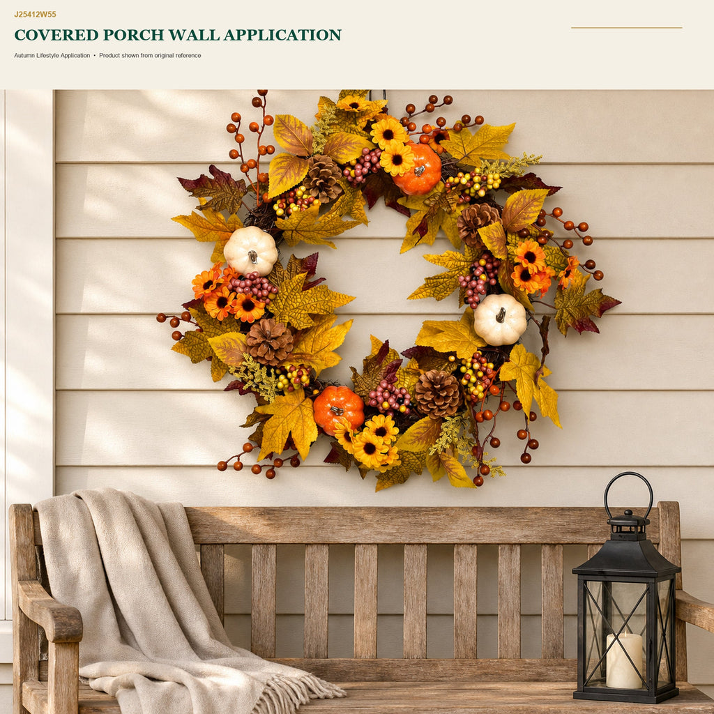 J25412W55 image 8 - Autumn Harvest Wreath