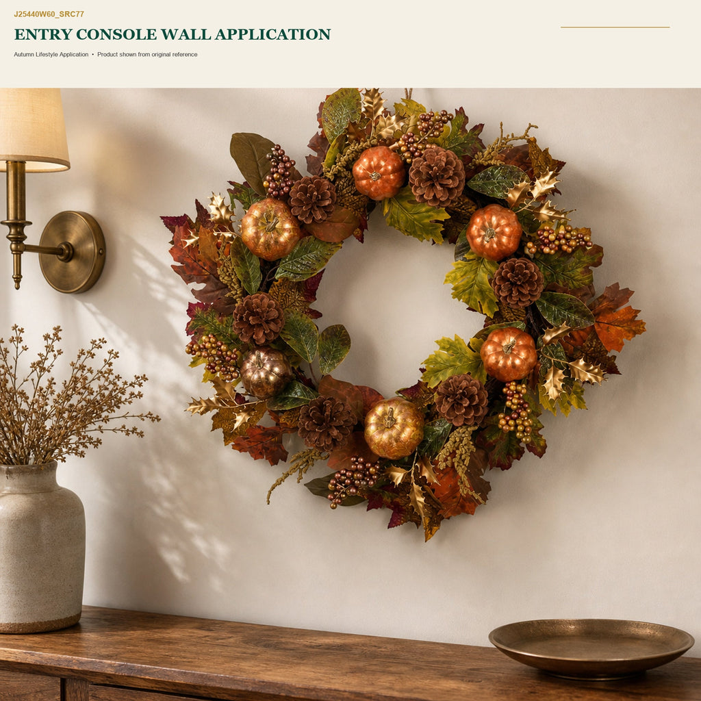 J25440W60 image 8 - Autumn Harvest Wreath