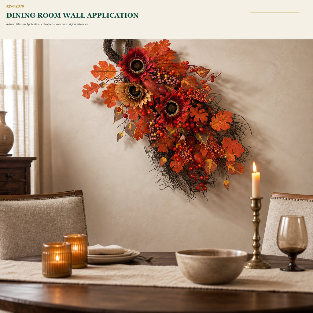 J25442D70 image 8 - Autumn Harvest Door Swag