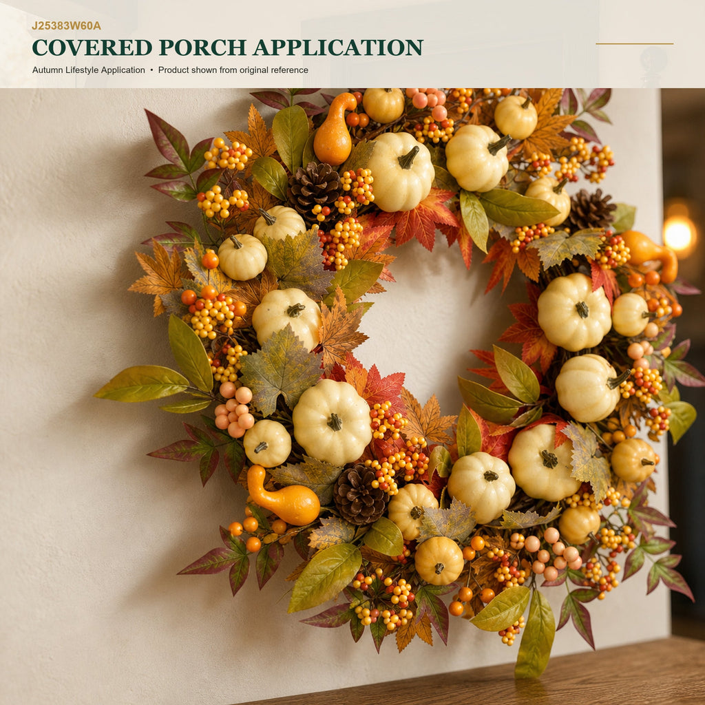 J25383W60A image 9 - Autumn Harvest Wreath