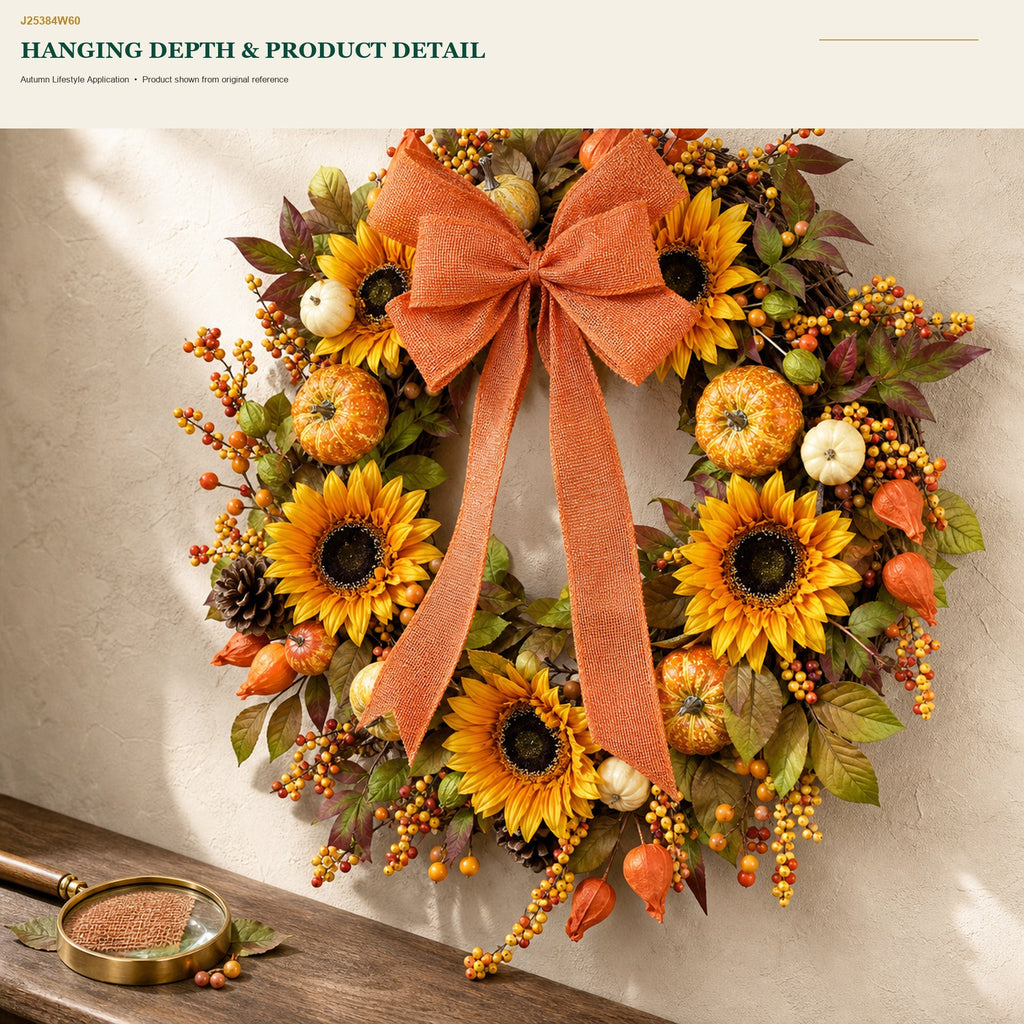 J25384W60 image 9 - Autumn Harvest Wreath