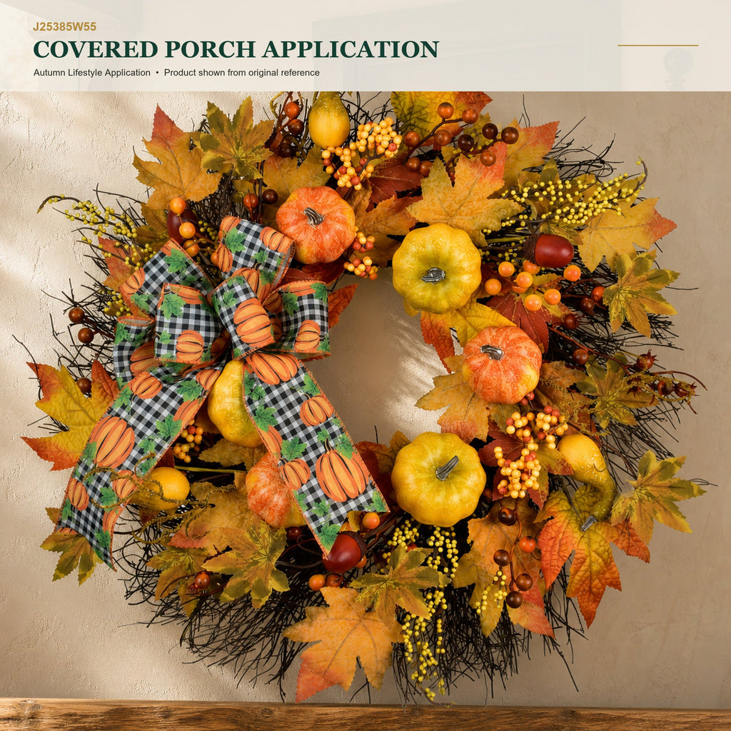J25385W55 image 9 - Autumn Harvest Wreath
