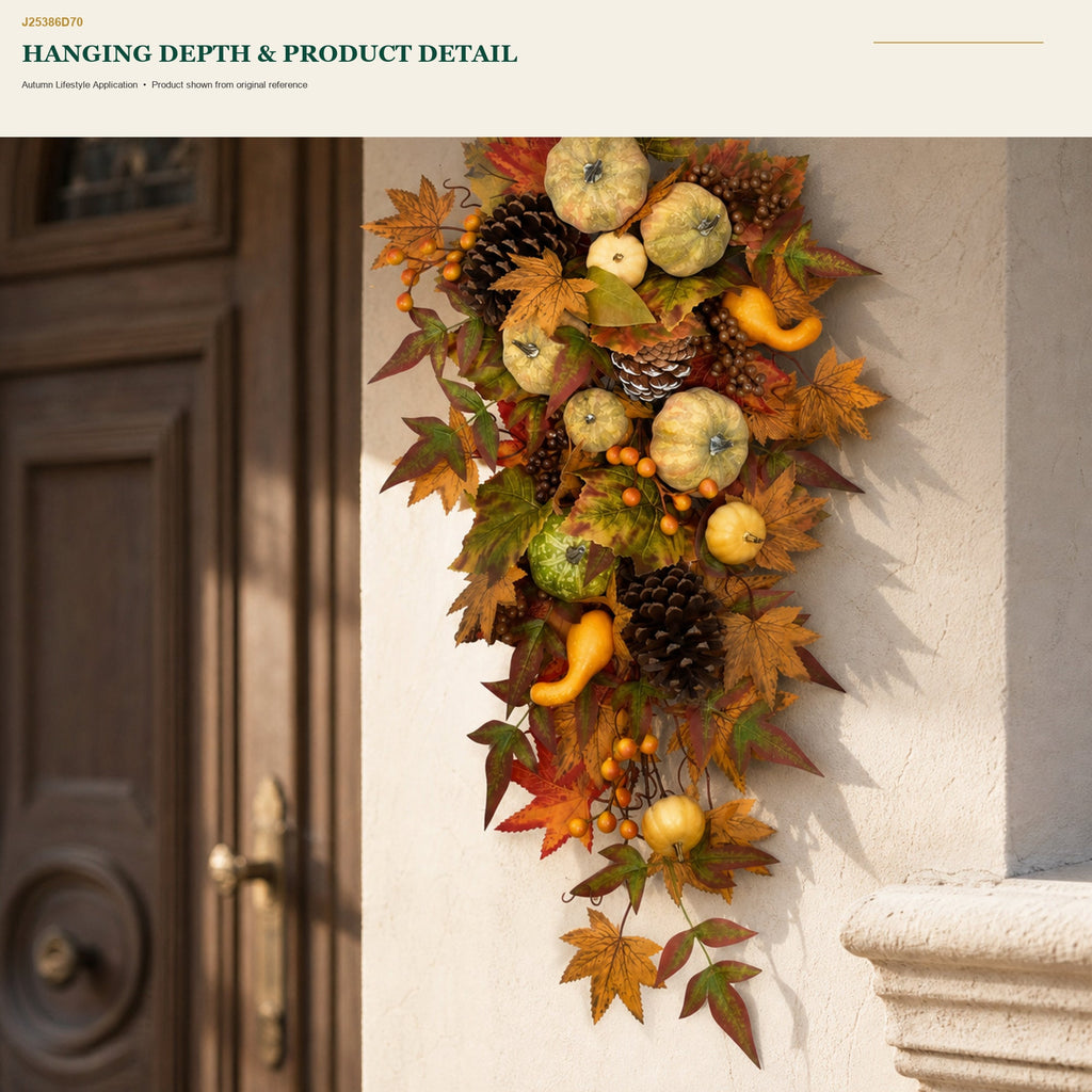 J25386D70 image 9 - Autumn Harvest Door Swag