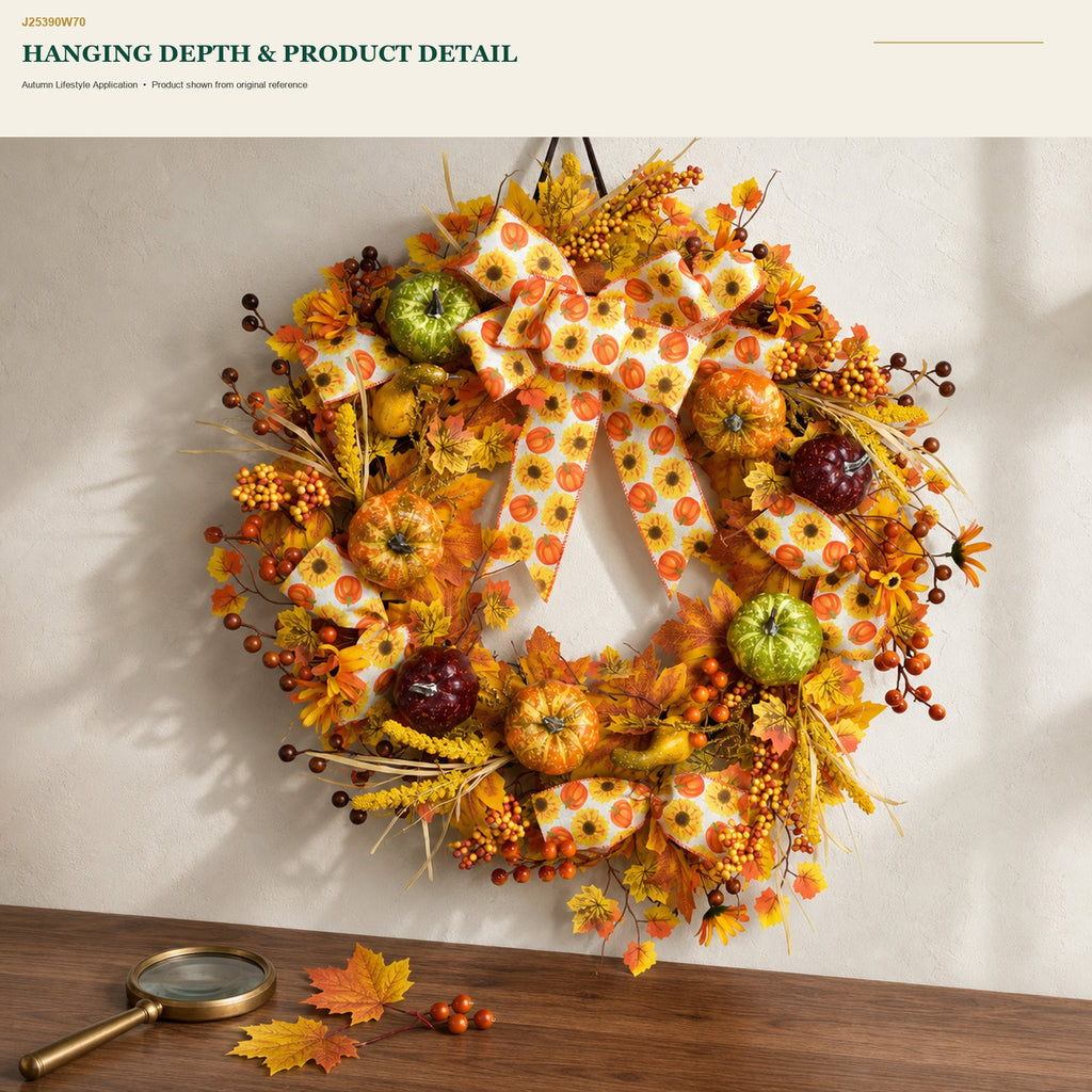J25390W70 image 9 - Autumn Harvest Wreath
