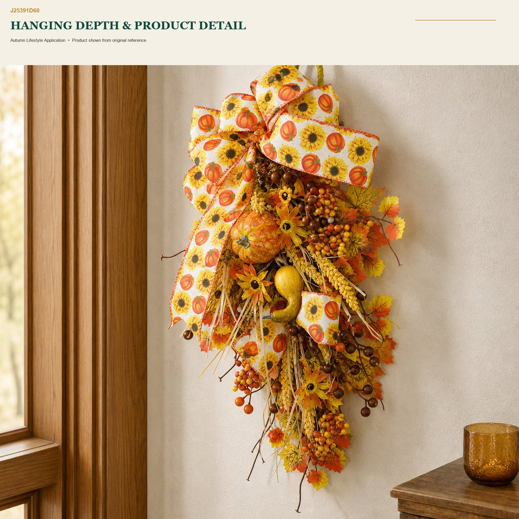 J25391D60 image 9 - Autumn Harvest Door Swag