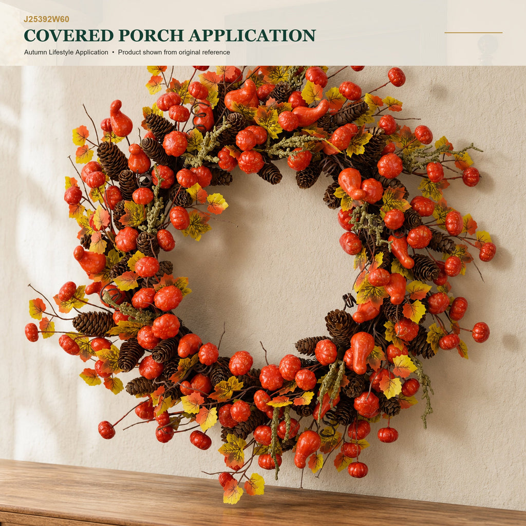 J25392W60 image 9 - Autumn Harvest Wreath