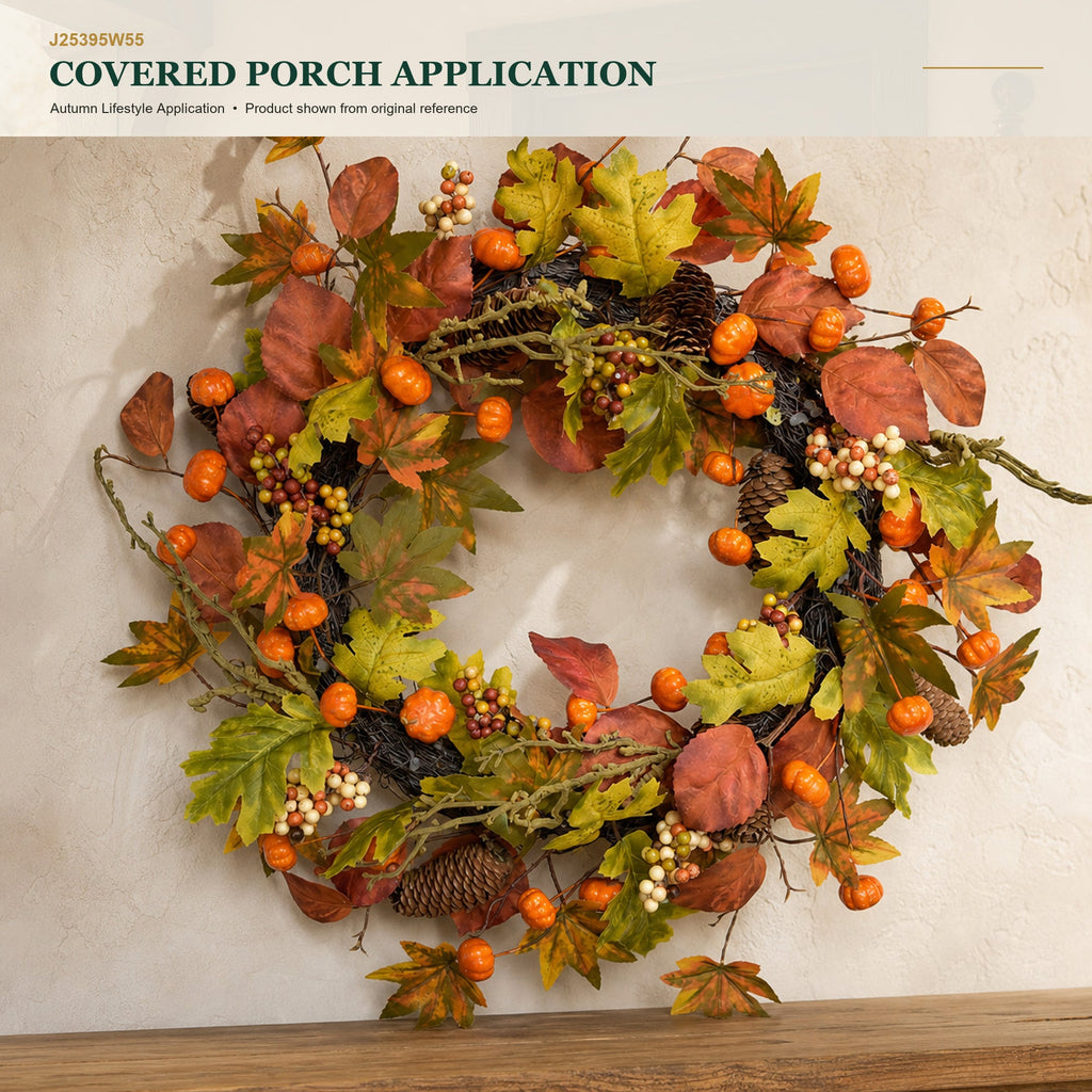 J25395W55 image 9 - Autumn Harvest Wreath