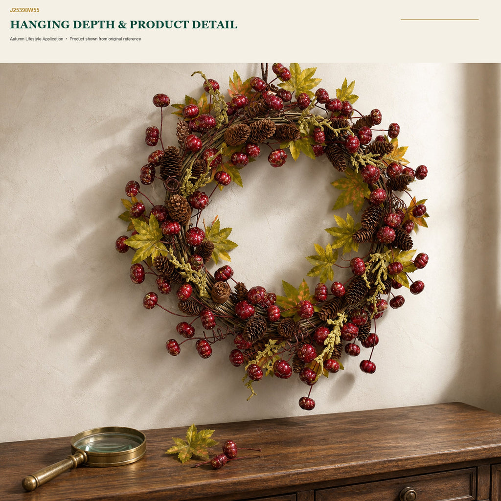 J25398W55 image 9 - Autumn Harvest Wreath