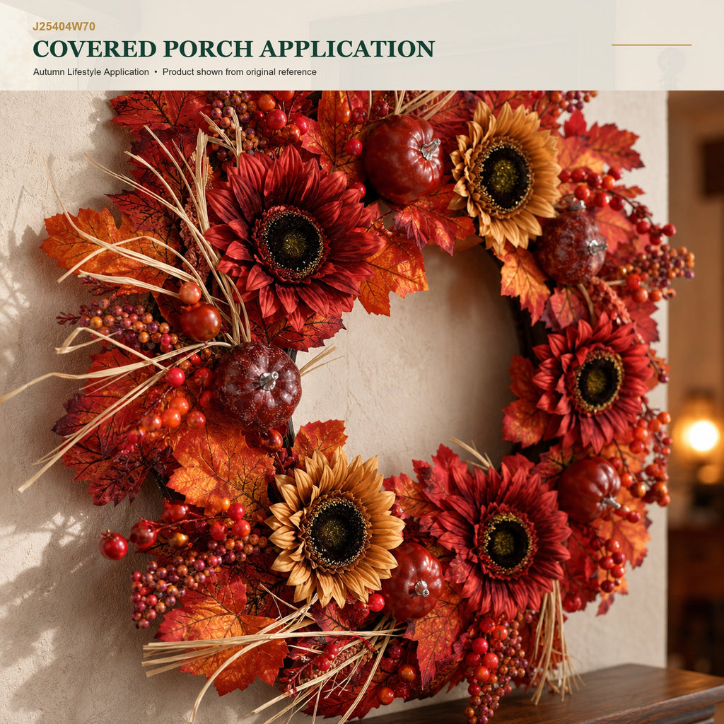 J25404W70 image 9 - Autumn Harvest Wreath