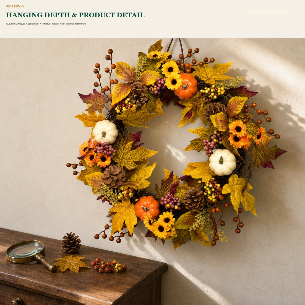 J25412W55 image 9 - Autumn Harvest Wreath