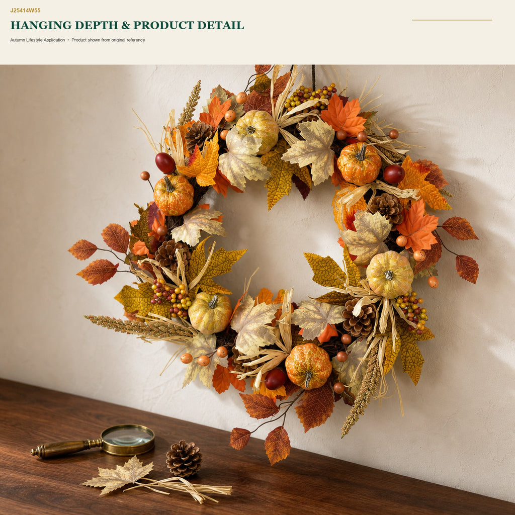 J25414W55 image 9 - Autumn Harvest Wreath