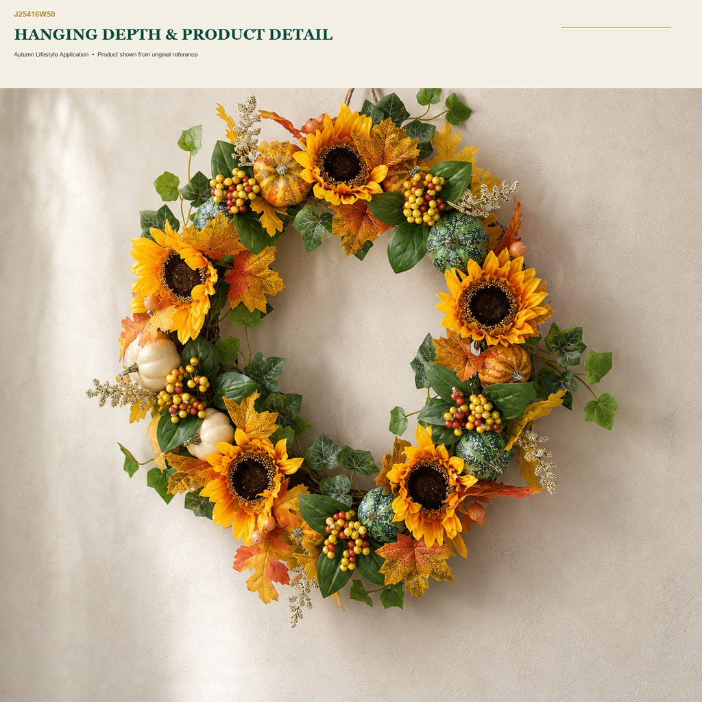 J25416W50 image 9 - Autumn Harvest Wreath