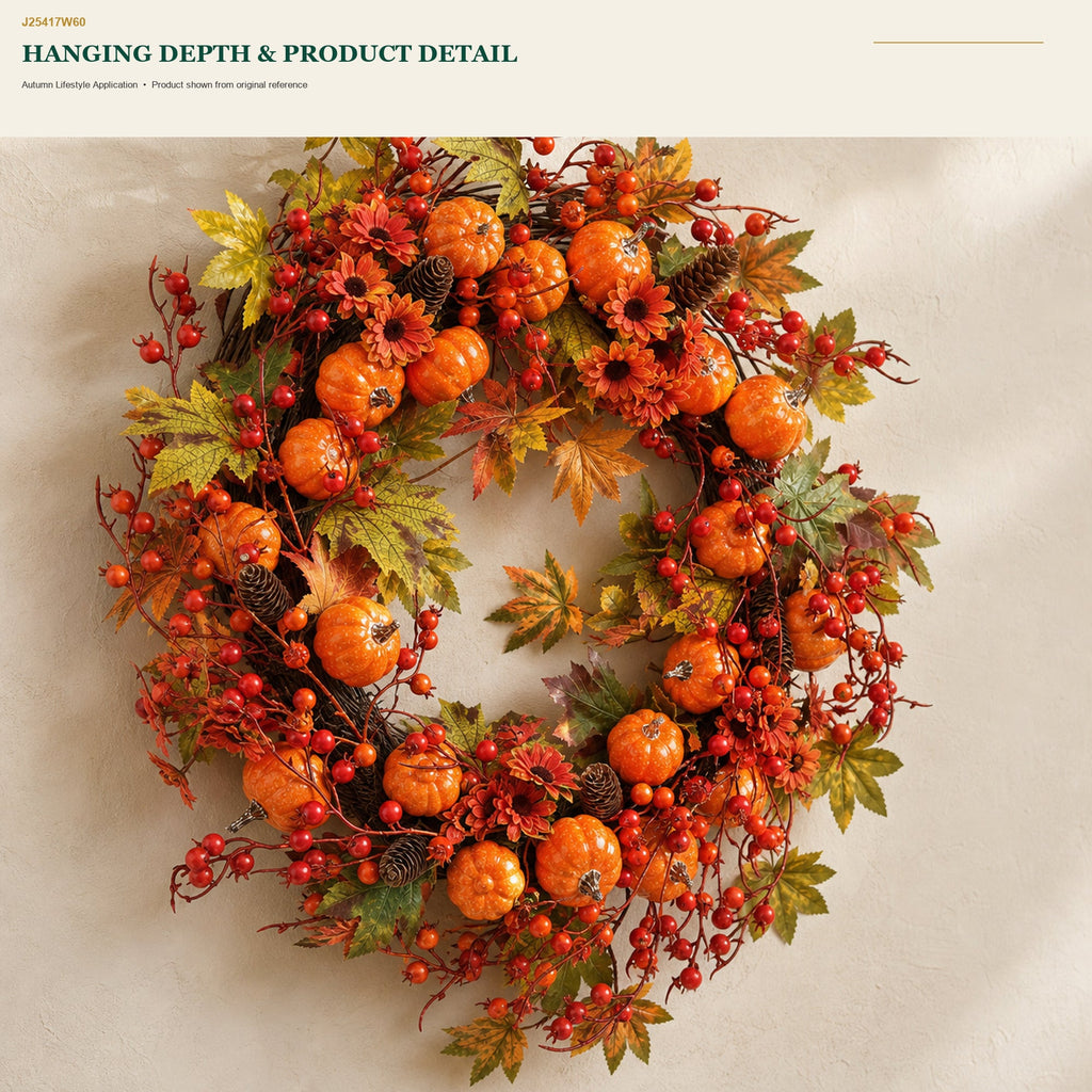 J25417W60 image 9 - Autumn Harvest Wreath