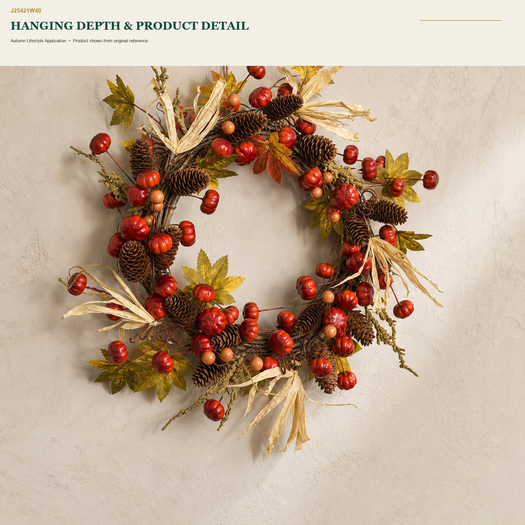 J25421W40 image 9 - Autumn Harvest Wreath