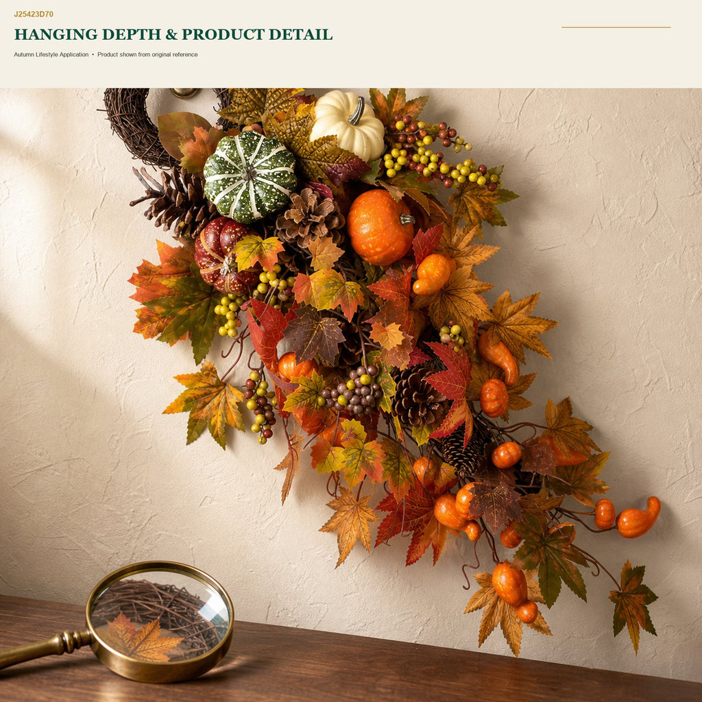 J25423D70 image 9 - Autumn Harvest Door Swag