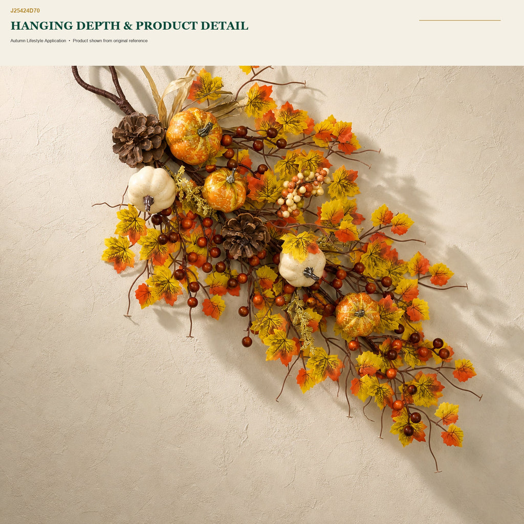 J25424D70 image 9 - Autumn Harvest Door Swag