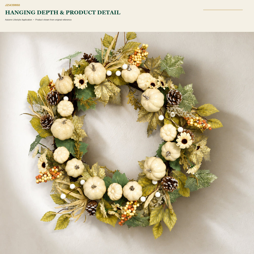 J25439W60 image 9 - Autumn Harvest Wreath