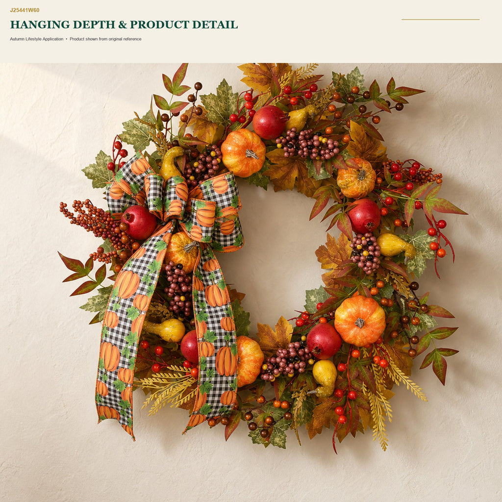 J25441W60 image 9 - Autumn Harvest Wreath