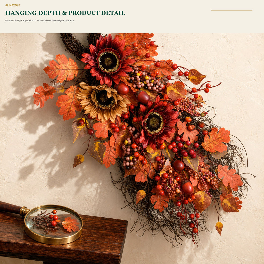 J25442D70 image 9 - Autumn Harvest Door Swag