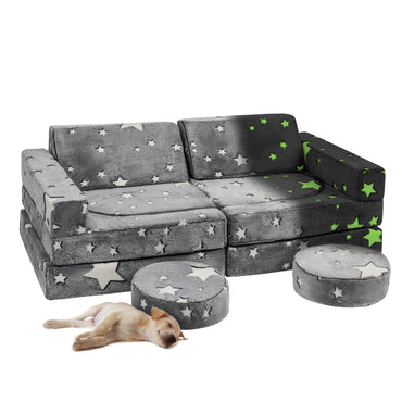 12Pcs Modular Kids Play Couch - Kids Couch for Playroom Bedroom Living Rooms